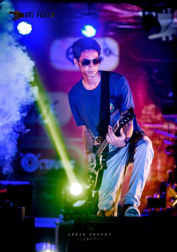 A guitarist performing at RZSIAN'S Eid Fest