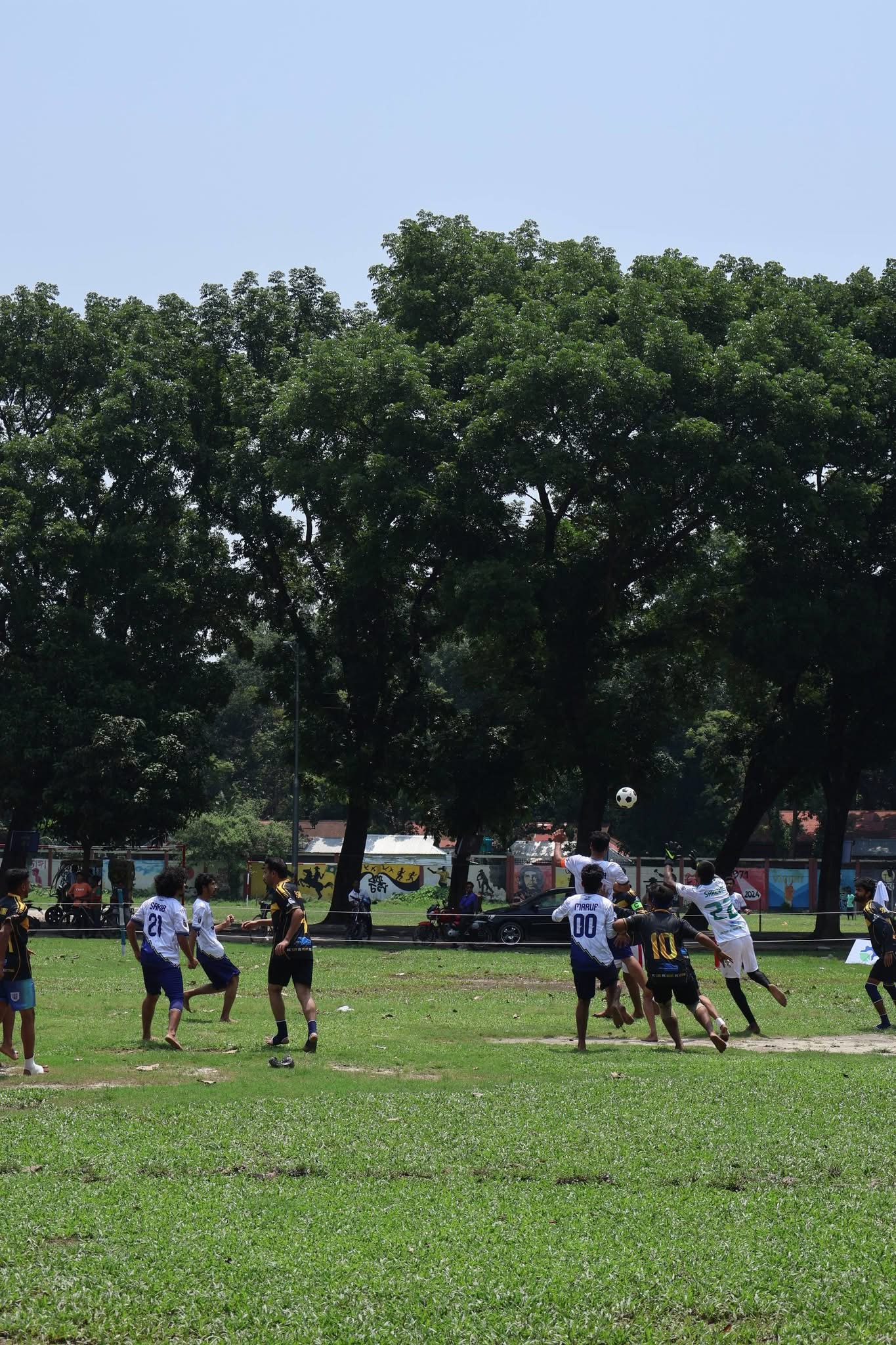 RZS alumni playing football at the League of Leaders franchise tournament
